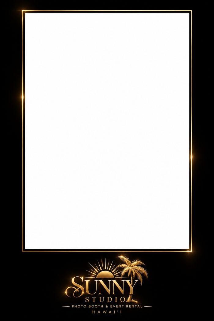 Black and gold wedding photo booth print template